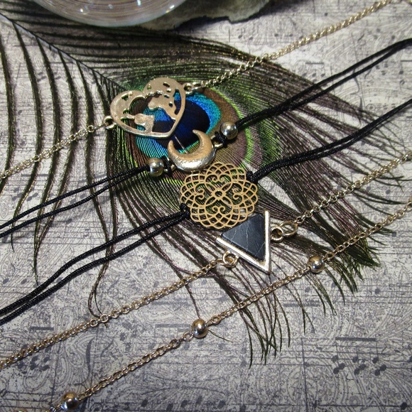 5 Bohemian Style Bracelets Stack-able Chic! - Picture 2 of 2